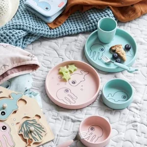 Coffret Repas 3 Pièces DONE BY DEER Sea Friends En Silicone Bleu – Done By Deer 10